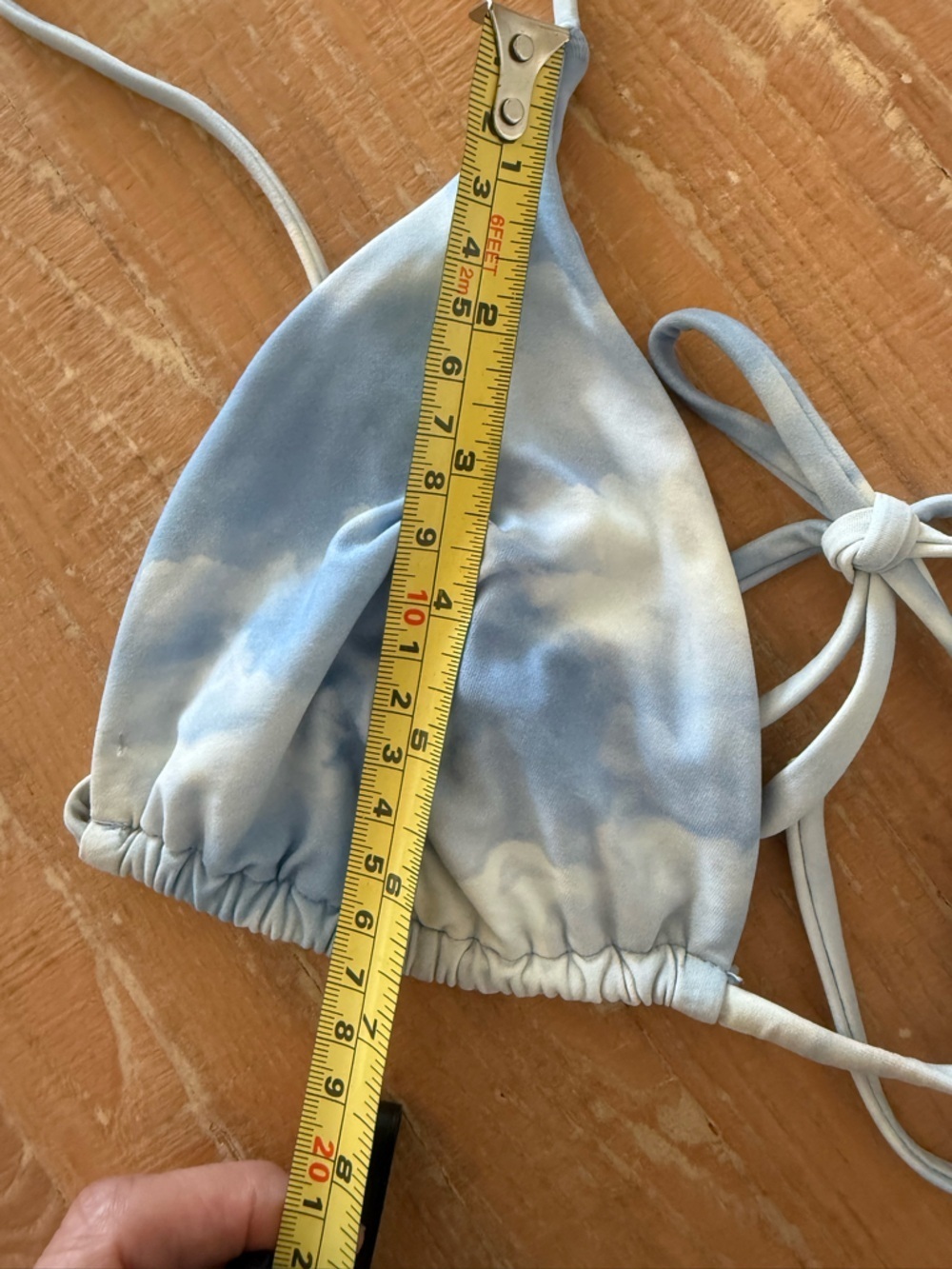 WeWoreWhat Blue Tie-Dye Triangle Bralette - Picture 3 of 6